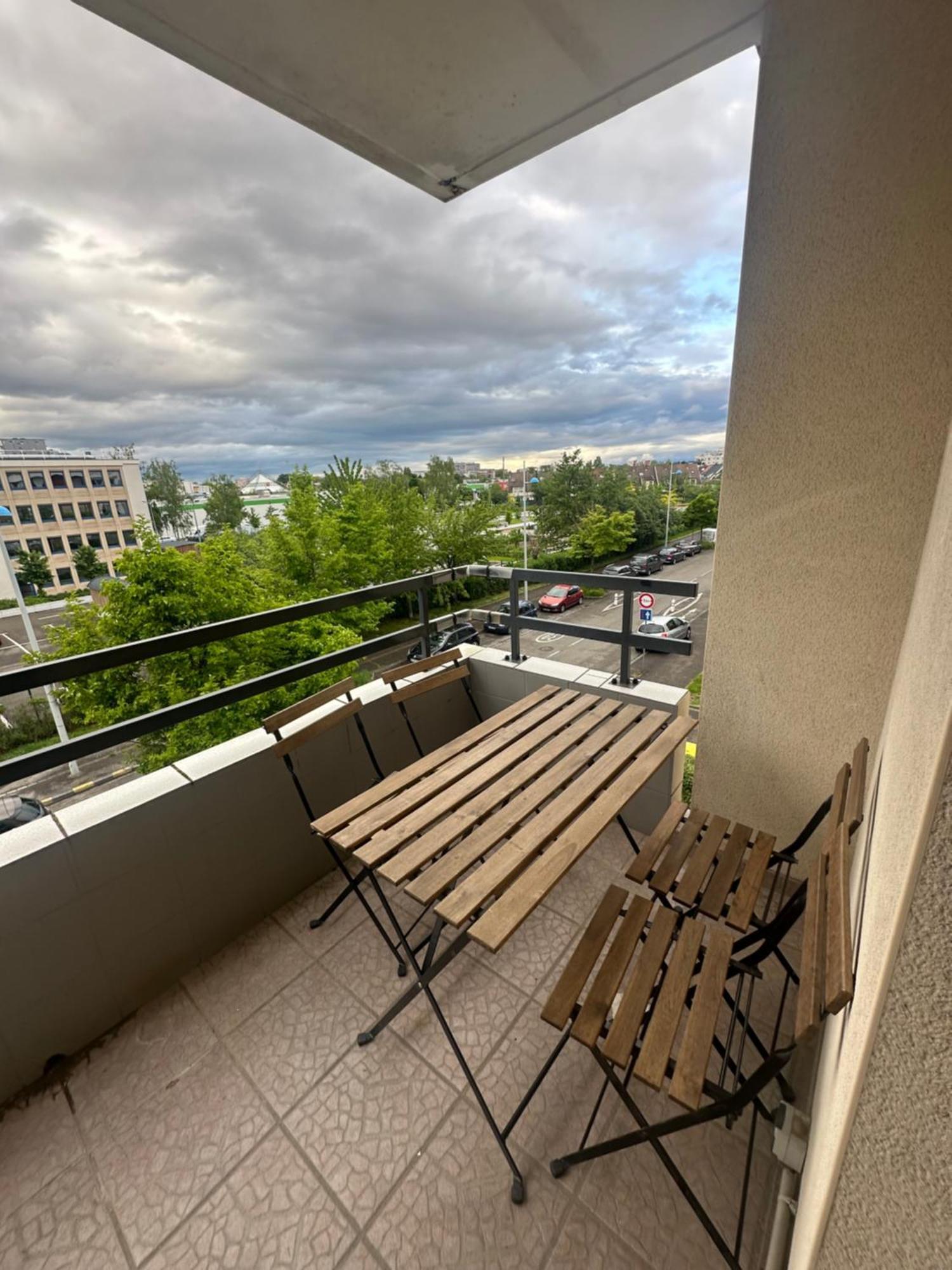 Apartamento Tres Beau Trois Pieces Avec Vue Degagee Estrasburgo Habitación foto